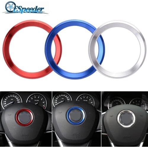 ESPEEDER Car Styling Decoration Ring Steering Wheel Trim Circle Sticker For BMW M3 M5 E36 E46 E60 E90 E92 X1 F48 X3 X5 X6