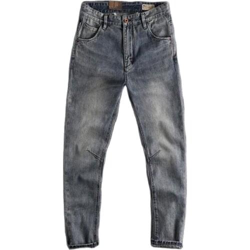 Fashion Brand Men Jeans Straight Spring Autumn Retro Blue Jeans Men High Quality Trousers