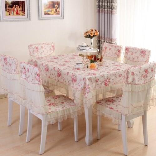 European Chair Cushion Set Waterproof Tablecloth For Banquet Dinning Table Cover 6 Sizes Home Tablecloth 1/8/12pieces/set 5