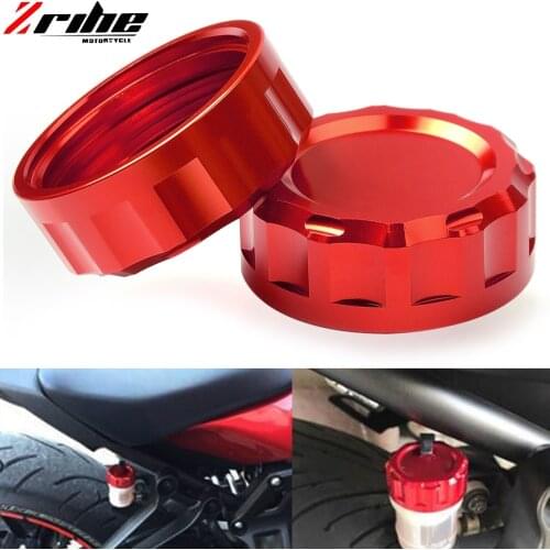 Motorcycle Filter Fluid Rear Brake Master Cylinder Oil Reservoir Cover Cap For Kawasaki Z1000 2010 - 2014 Z750 ZX10R 2008 -2014