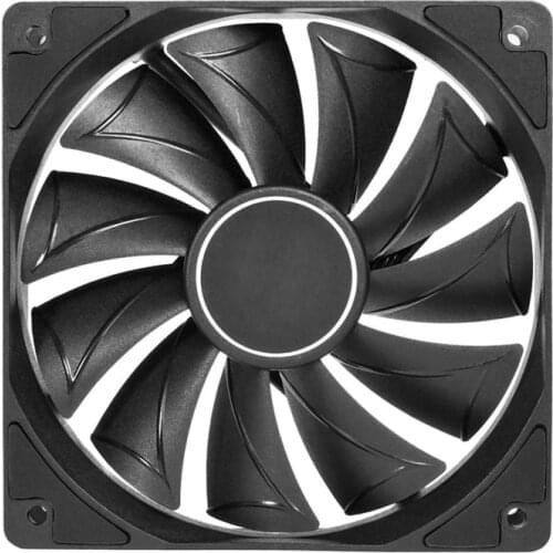 4 Pin 120MM 1800RPM PWM PC Case Fan Speed Adjustable High Airflow CPU Radiator Long Life Ultra Quiet Computer Cooling Fan Black