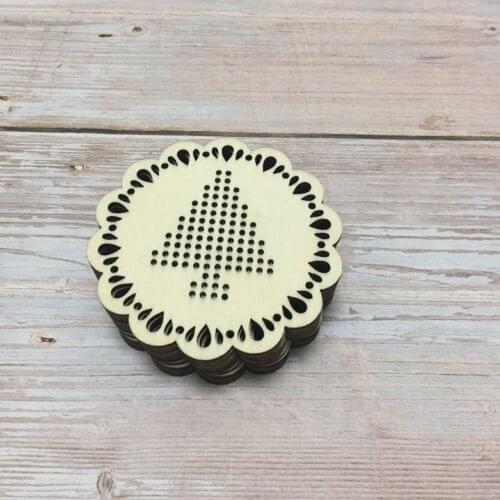 Laser cut wooden christmas decoration for home decoration pieces christmas decoration 50pcs