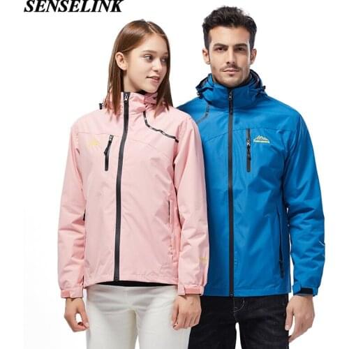 Men 2021 Spring Autumn Single Layer Waterproof Jacket Outdoor Sports Mountaineering Men Women Casual Hiking Travel Couple Jacket