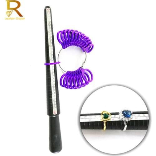 Wholesale Plastic Ring Size Finder Mandrel Stick Finger Gauge Kit for DIY Jewelry Making Ring Sizer Measuring Jewellery Tool Set