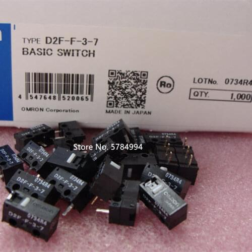 10PCS OMRON Mouse Micro Switch D2F-F-3-7 Button suitable for 10M 20M 50M steelseries Sensei 310 G304 g305 G602 G900 G903