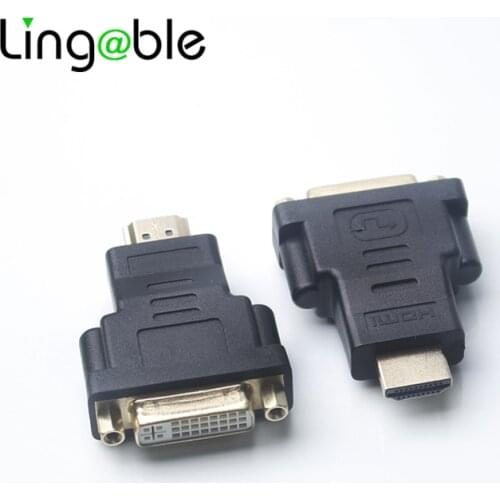 Lingable HDMI Male to DVI 24+5 Female hdmi-dvi DVI-I Connector Adapter 1080P HDTV Converter for PC PS3 Projector TV Box