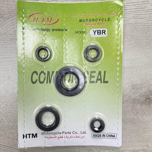 For Yamaha YBR125 Motorcycle 5VL Engine Oil Seal Rubber Gear Shaft Seal Full Complete Set 125cc Oil Proof Street Bikes Parts