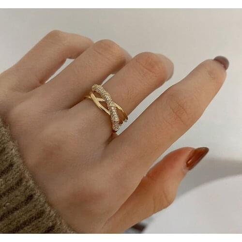 S925 Sterling Silver Ring for Women Fashion Charm Luxury Geometry Wedding Ring Resizable Jewelry Accessories Wholesale