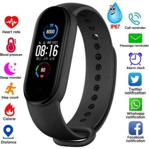 M5 Smart Sport Band Fitness Tracker Pedometer Heart Rate Blood Pressure Monitor Bluetooth-compatible Smartband Bracelets