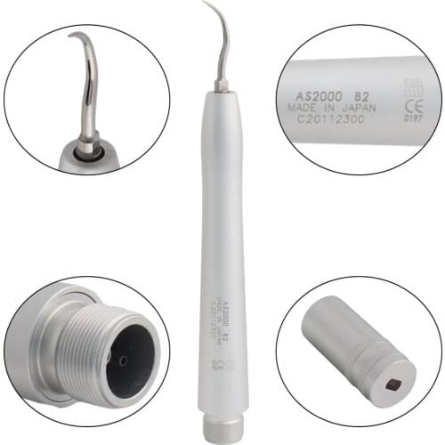 Dental Air Scaler Handpiece Lab Sonic Perio Hygienist Scaling Borden 2 Hole B2 with 3 Tips AS2000