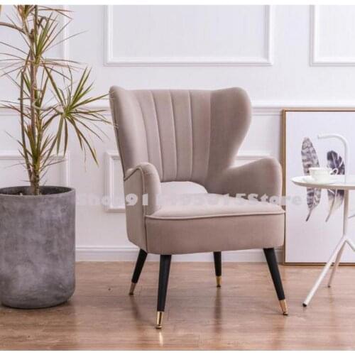 Light Luxury Net Red Single Simple Lazy Sofa Chair Leisure Bedroom Living Room Fabric Computer Dressing Sofa Tiger Chair