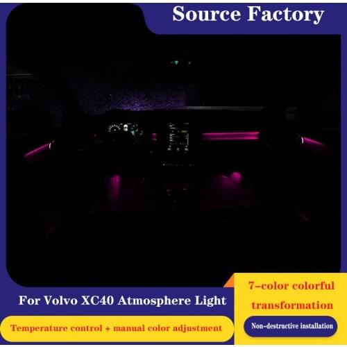 7 Colors LED Ambient Light lamp For Volvo XC40 Ambient Light For XC40 Lighted Car Styling