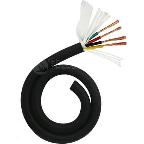 Towline Wire 4 core 0.15, 0.2, 0.3, 0.5, 0.75 mm² with Ultra High Flexibility Black Drag Chain Cable TRVV 5m