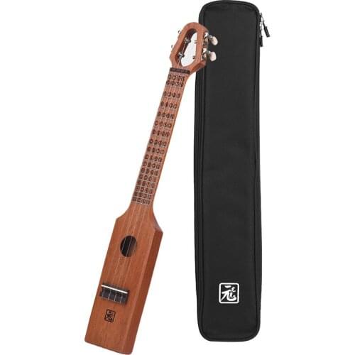 23" Acoustic Concert Ukulele Ukelele Uke Mahogany Wood Portable Compact Size With Carved Musical Scale & Chord Chart ukulele
