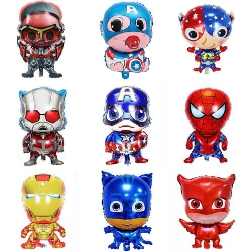 Spider Man Iron Man Avenger Aluminum Foil Balloon Superhero Helium Balloon Spider Man Balloon Childrens Birthday Party Supplies