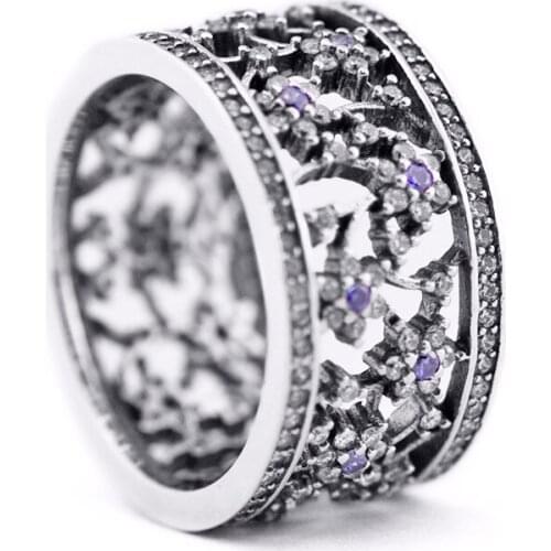 Genuine 925 Sterling Silver Rings for Women Forget Me Not Ring Engagement Wedding Statement Jewelry Party Gift anillos Wholesale