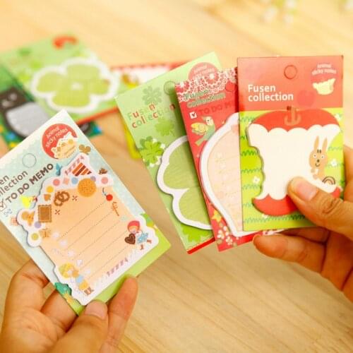 Ayron 1pcs Korean be paste notes creative forest animal series Sticky Notes Memo Notebook Papelaria Escolar School Supplies