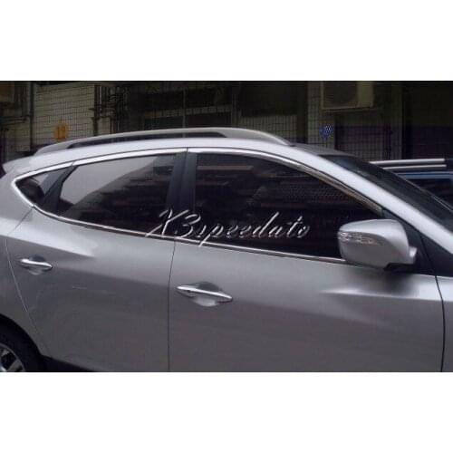 10 Pcs Stainless Steel Full Window Frame Trim For 2010 Up Hyundai Ix35
