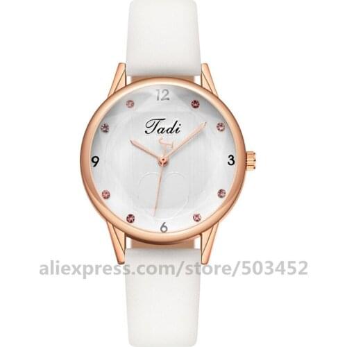 100pcs/lot Jadi Thin Strap Leather Watch Office Worker Watches Wholesale Price Simple Watch For Ladies