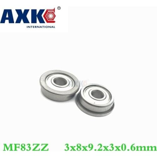 Axk 20pcs Free Shipping Sus440c Environmental Corrosion Resistant Flanged Stainless Steel Bearings Smf83zz 3*8*9.2*3*0.6 Mm