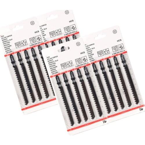 20pcs T144D Jig Saw Blades HCS Cutter Wood Cutting For Makita Festool Hacksaw Jig Saw Blade Set Cutting Tool For Home DI