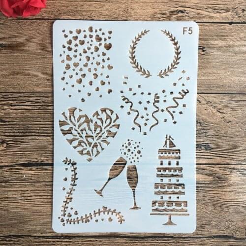 26*18cm Cake love Stencils DIY Craft Layering Stencils For Walls Painting Scrapbooking Stamping Stamp Album Decorative stencil
