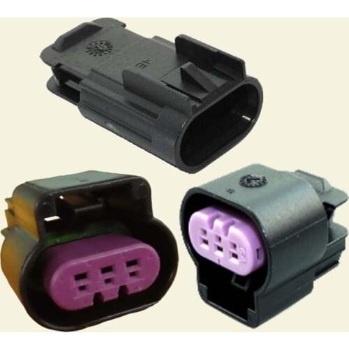 3 Way Black GT 150 Sealed Male and Female Connector w Pins 15326808 & 15326813