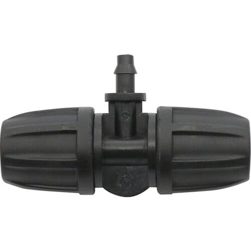 Automatic Watering Lock Nut Hose Tee Joint 8 / 11mm to 4 / 7mm Hose Connector Garden Drip Irrigation Fittings 3 Pcs