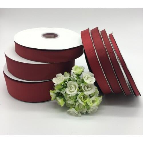5Yards Deep Red 6mm 10mm 15mm 20mm 25mm 38mm 50mm Wide Monochrome Grosgrain Ribbon Hair Bows Wedding DIY Crafts