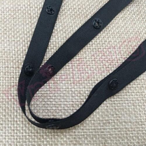 50 yards/lot, Fashion Black & White Color Eco-friendly Round Snap Fastener Tape for Babys Wears, Fashion Clothes