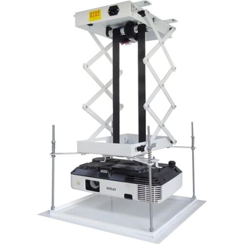 70CM Projector Bracket Motorized Electric Lift Scissors Projector Ceiling Mount Projector Lift With Wireless Remote