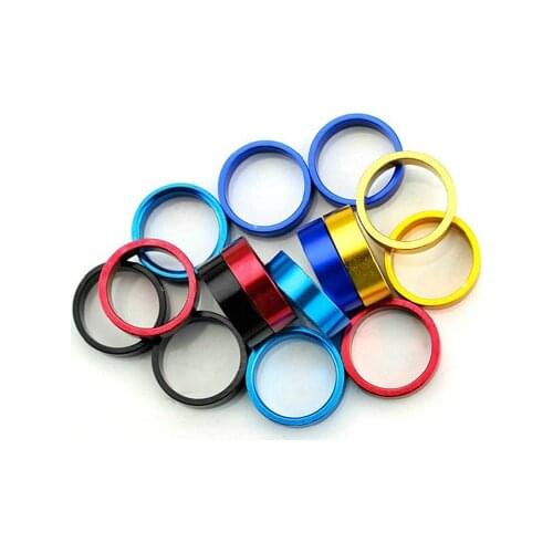 WholeSale 200pcs/lot 1-1/8" CNC Aluminum Bike Headset Stem Spacer 10mm Fork Spacer Free Shipment