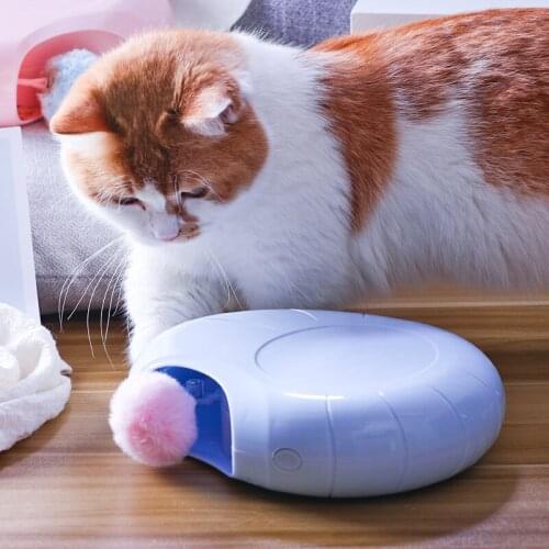 HOOPET Pet Automatic Cat Interactive Toys Smart Teasing Cat Stick Crazy Game Electronic Turntable Cat smart Toy