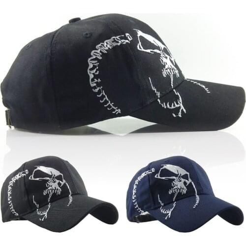 100% Cotton Outdoor Men Baseball Cap Skull Embroidery Hats Sports Snapback Caps For Men Women Unisex