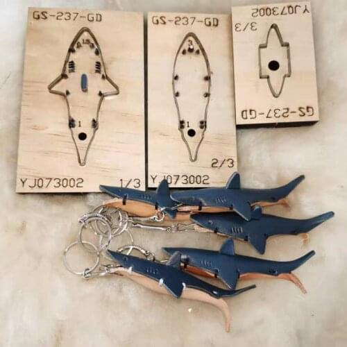 Wood Die Cutting Diy SharkShape decoration Keychain Leather Pendant Decoration Suitable For Die Cutting Machine