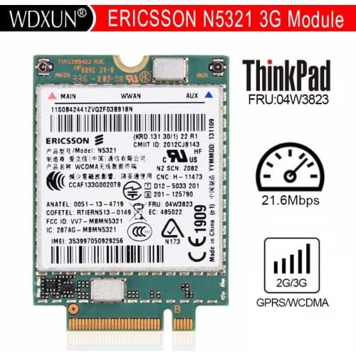 New Ericsson N5321 N5321gw Mobile Broadband Hspa+ Ngff Fru:04w3842 04w3823 Carbon X230s X240s T431s T440 S540 W540 Wcdma