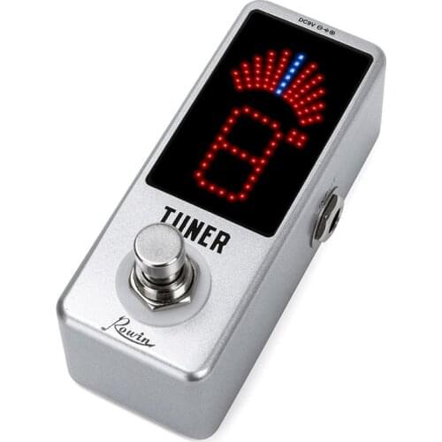 Rowin Guitar Tuner High Precision Guitar Chromatic Tuner Pedal Ture Bypass Work with seven string guitar or five string bass