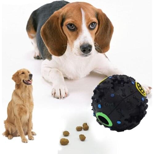 Pet Dog Cat Food Toy Ball Play Squeak Quack Sound Chew Treat Holder Funny Puppy Ball Training Interactive Toys Pet Supplies