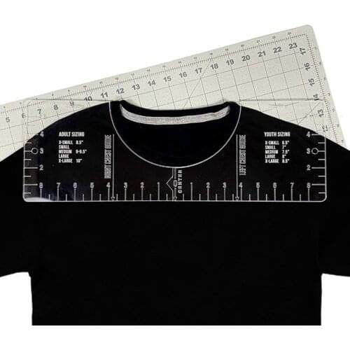 18 inch DIY Sewing T-Shirt Ruler Guide Vinyl T-Shirt Ruler Guide Acrylic Shirt Alignment Tools
