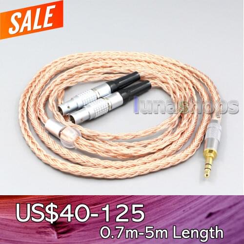 LN006754 2.5mm 3.5mm XLR Balanced 16 Core 99% 7N OCC Earphone Cable For Focal Utopia Fidelity Circumaural Headphone