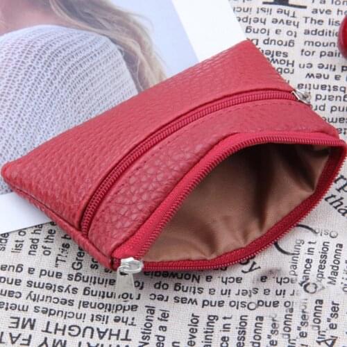 Women Men Ladies PU Leather Small Wallet Coin Purse Bag Card Holder Zip Clutch Zipper Short Mini Slim Wallet Handbag