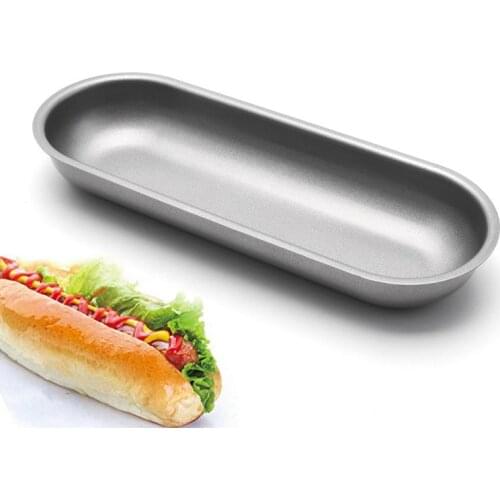 Creative Carbon Steel Baking Mold Non Stick DIY Cake Mold Sausage Bun Mold Bread Moulds Hot Dog Bun Pan For Home Dessert Shop
