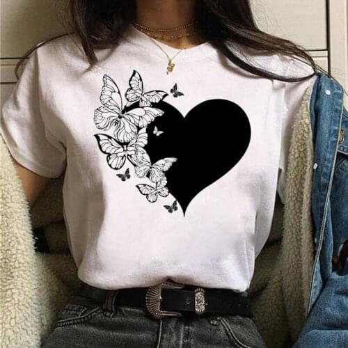 2021 New Summer Womens T-shirt Fashion Print Pattern T-shirt Streetwear O-neck Retro Short-sleeved Ladies Oversized T-shirt Top