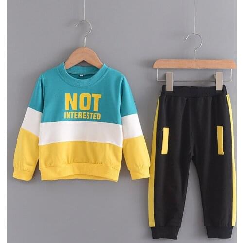 2021 New Autumn Spring New Fashion Newborn Baby Boys Clothes T-shirt+Pant 2pcs Autumn Costume Outfits Boy Suit Kids Fall Outfits