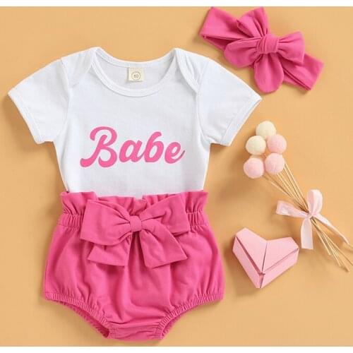US Autumn Clothes Infant Baby Girl Clothes Christmas Romper + Strap Dress + Headwear Party Clothes Set 0-18 months