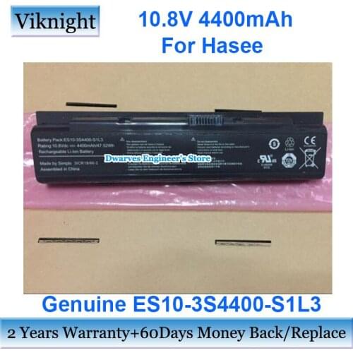 Genuine ES10-3S400-S1L3 ES10-3S4500-S1B3 ES10-3S5200-S1L5 ES10-3S5200-S4N3 Laptop Battery For Hasee 10.8V 4400mAh