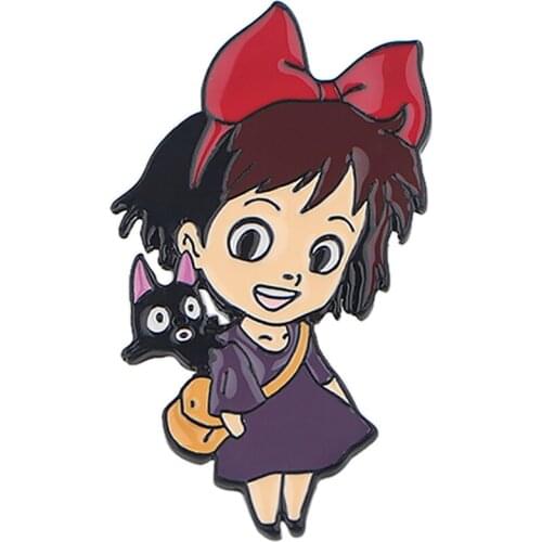 PF361 Dongmanli Cats Anime Creativity Enamel Pins Badge for Backpack Collar Lapel Pin Hat Jewelry Birthday Gifts for Friends