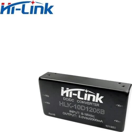 Free ship 2 pcs dc dc converter HLK-10D1205B 5V20A transfer 86%Typ 100ms start isolated power module replace HDD10-24S05B1