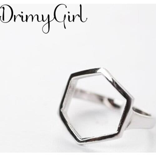 Exaggerated Personality Retro Hexagon Rings For Women Charm Engagement Rings Men Vintage Knuckle Finger Jewelry