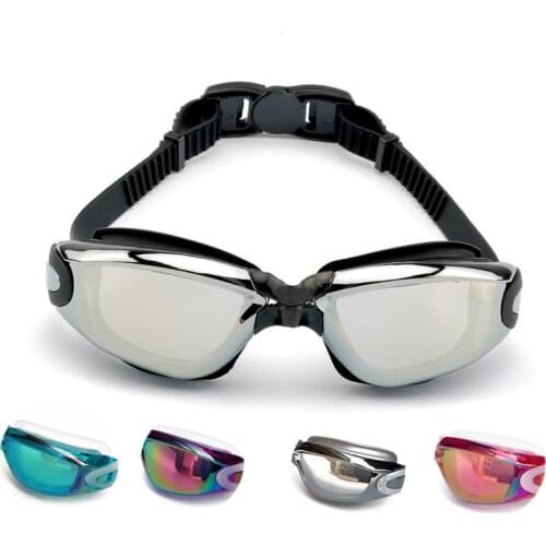 Transparent Goggles Waterproof Anti-fog Electroplated Large Frame Swimming Goggles Swimming Equipment For Adult